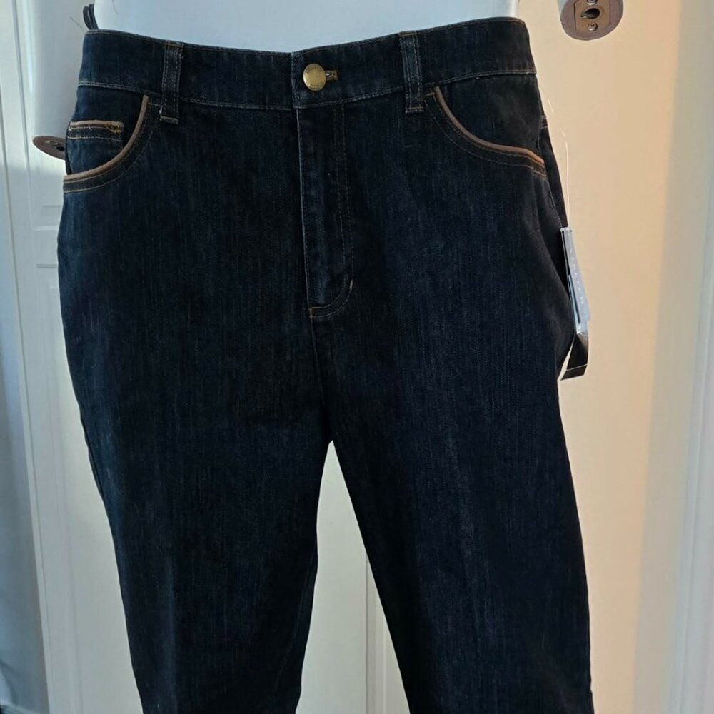 jones new york Dark Denim Straight Jeans